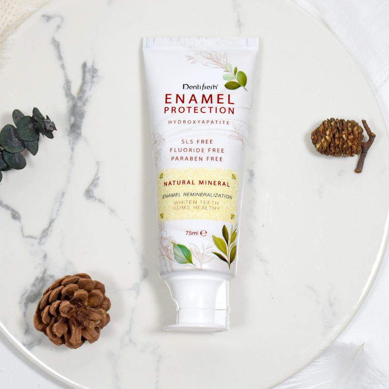HAP ENAMEL সুরক্ষা sLS বিনামূল্যে প্যারাবেন মুক্ত প্রাকৃতিক খনিজ হাইড্রোক্সিয়াপ্যাটাইট গামছা স্বাস্থ্যকর সাদা দাঁতের প্যাস্ট