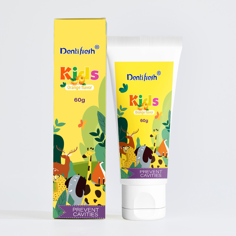 DENTIFRESH ৬০ গ্রাম কমলা স্বাদযুক্ত টুথপেস্ট কমলা স্বাদযুক্ত টুথপেস্ট শিশুদের জন্য মিনি ক্যাপাসিটি টুথপেস্ট