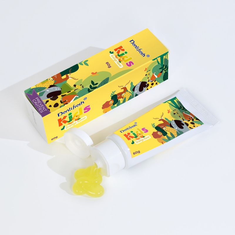 DENTIFRESH ৬০ গ্রাম কমলা স্বাদযুক্ত টুথপেস্ট কমলা স্বাদযুক্ত টুথপেস্ট শিশুদের জন্য মিনি ক্যাপাসিটি টুথপেস্ট