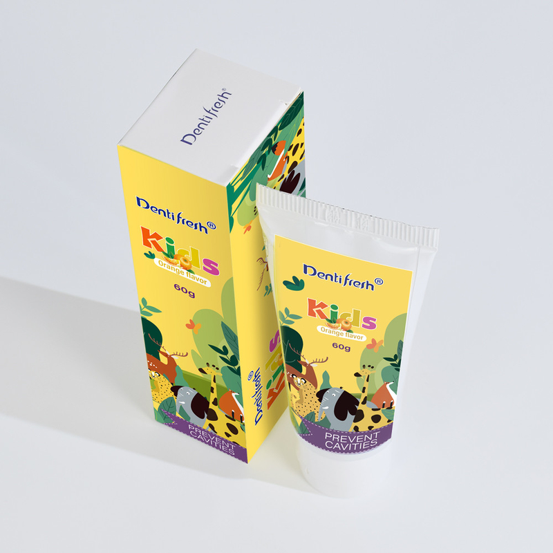 DENTIFRESH ৬০ গ্রাম কমলা স্বাদযুক্ত টুথপেস্ট কমলা স্বাদযুক্ত টুথপেস্ট শিশুদের জন্য মিনি ক্যাপাসিটি টুথপেস্ট