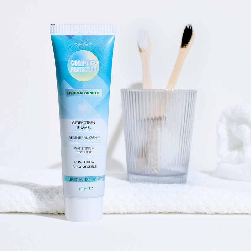 DENTIFRESH ১০০ গ্রাম হাইড্রোক্সিয়াপ্যাটাইট টুথপেস্ট মিন্ট স্বাদ টুথপেস্ট প্রাপ্তবয়স্কদের জন্য কাস্টম লোগো টুথপেস্ট