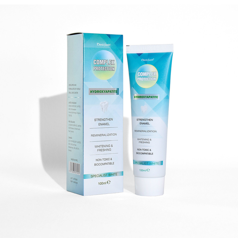 DENTIFRESH ১০০ গ্রাম হাইড্রোক্সিয়াপ্যাটাইট টুথপেস্ট মিন্ট স্বাদ টুথপেস্ট প্রাপ্তবয়স্কদের জন্য কাস্টম লোগো টুথপেস্ট