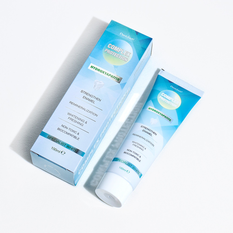 DENTIFRESH ১০০ গ্রাম হাইড্রোক্সিয়াপ্যাটাইট টুথপেস্ট মিন্ট স্বাদ টুথপেস্ট প্রাপ্তবয়স্কদের জন্য কাস্টম লোগো টুথপেস্ট