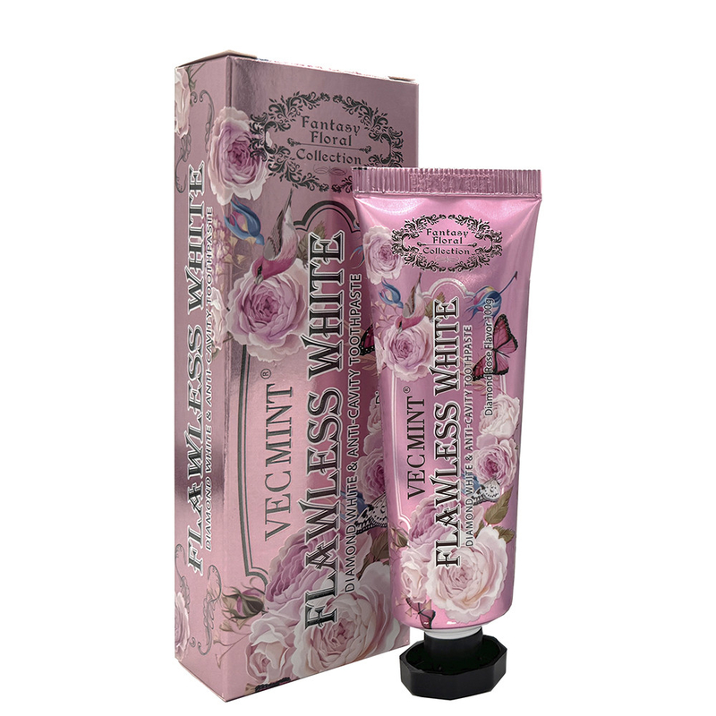 VECMINT গোলাপী দাঁতের প্যাস্ট 100g দাঁতের প্যাস্ট স্বাস্থ্যকর দাঁতের জন্য বিলাসবহুল ফুলের সংগ্রহ গরম বিক্রয় কারখানা সরাসরি ডেলিভারি