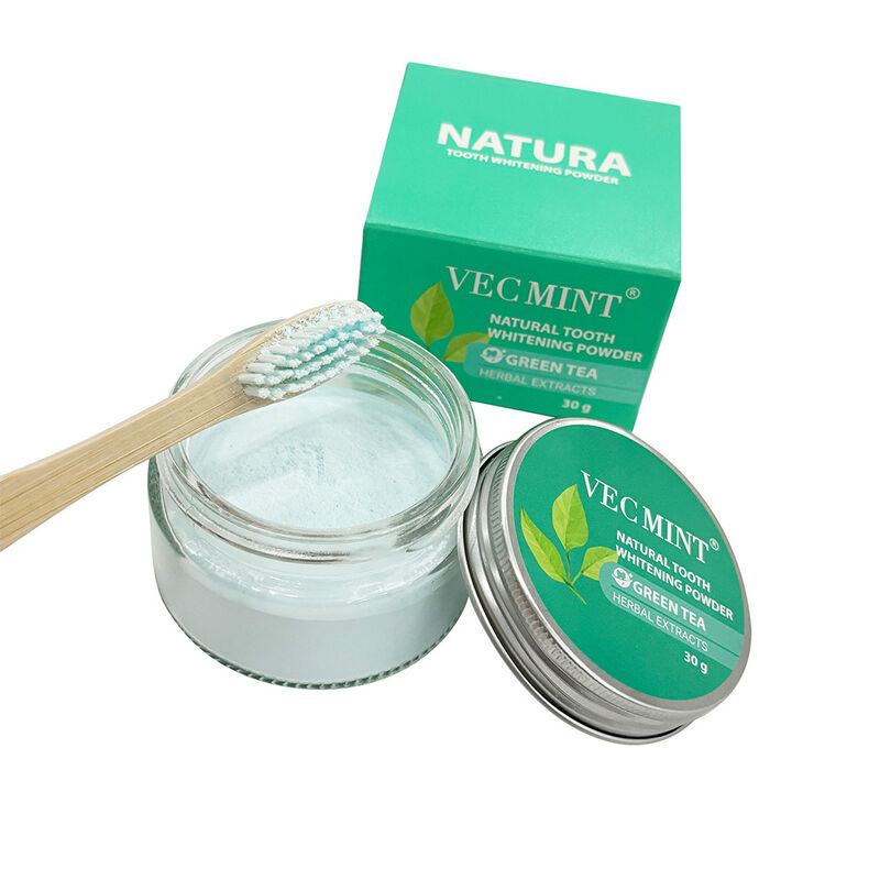 NATURA VECMINT প্রাকৃতিক দাঁত সাদা করার পাউডার - গ্রিন টি হার্বাল এক্সট্র্যাক্ট ওয়াল কেয়ার হাইলাইটিং পাউডার (30 গ্রাম)