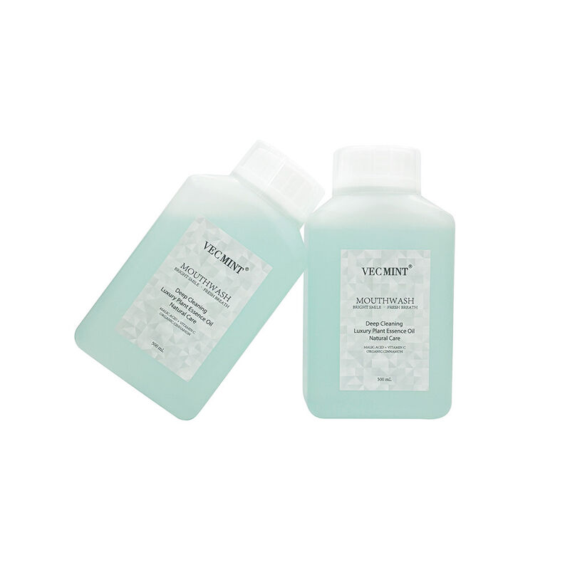 VECMINT প্রাকৃতিক মাউথওয়াশ - গভীর পরিষ্কারের মৌখিক যত্ন বিশুদ্ধ শ্বাসের জন্য বিলাসবহুল উদ্ভিদ প্রসাধনী তেল দিয়ে ধুয়ে ফেলুন 500 মিলি