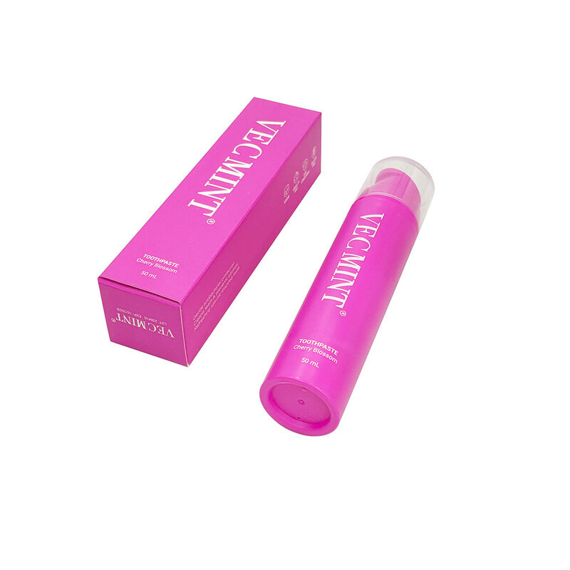 VECMINT চেরি ব্লসম টুথপেস্ট 50mL - পাম্প বোতল ডিজাইন ফ্লোরাইড মুক্ত মৌখিক যত্ন প্যাস্ট নরম দাঁত পরিষ্কার & তাজা শ্বাস জন্য