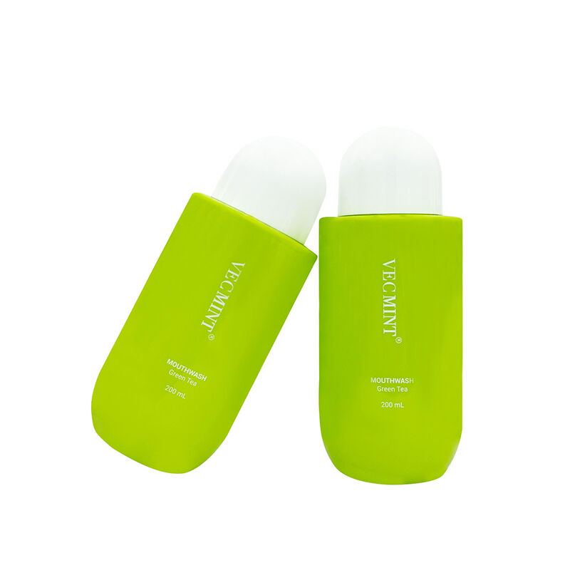 রাসায়নিক মুক্ত সবুজ চা মাউথ ওয়াশ VECMINT - প্রাকৃতিক দীর্ঘস্থায়ী তাজা মৌখিক রসুন (200 মিলি)